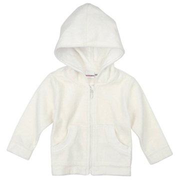 BORNINO Nicki-Kapuzenjacke Baby-Jacke Babykleidung, Größe 50/56, weiß -